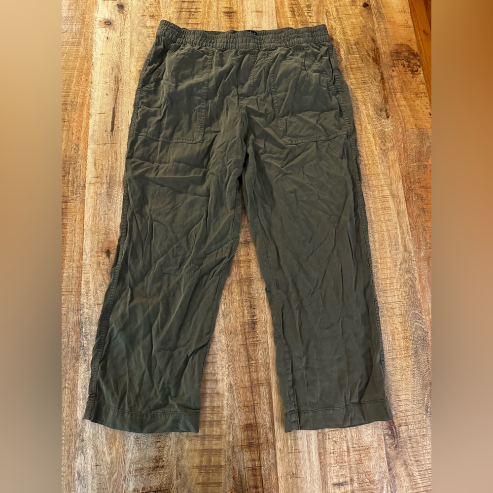 Sanctuary women’s lyocell Dark Olive green Cargo ankle  Pants pockets NWT